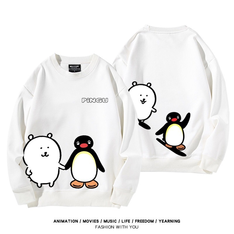 Pingu企鵝家族聯名親子情侶裝 圓領長袖