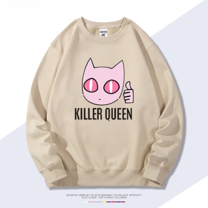 JOJO的奇妙冒險殺手皇后吉良吉影 聯名親子情侶裝 圓領長袖