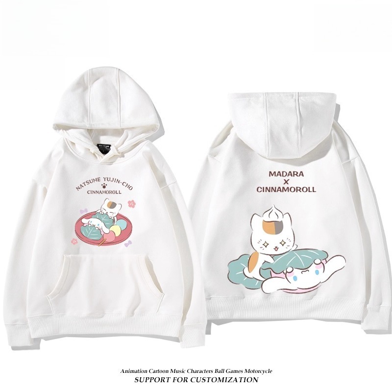 夏目友人帳貓咪老師X三麗鷗新款 親子情侶男女連帽衛衣