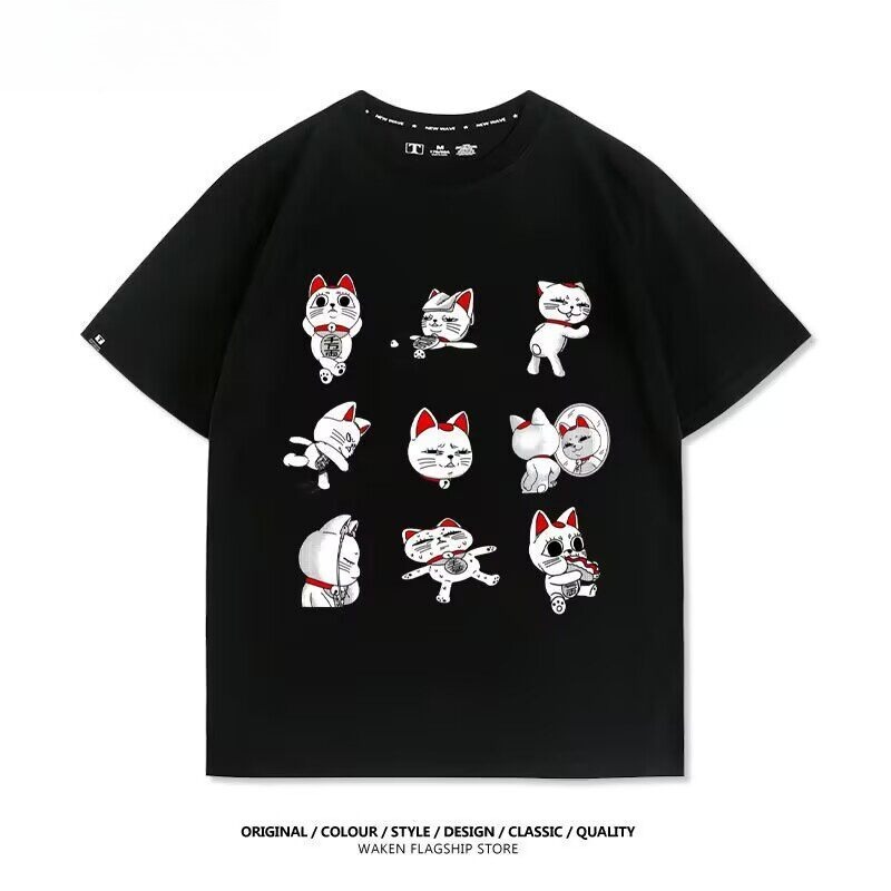 膽大黨 2026親子情侶男女同款 印花短袖T恤