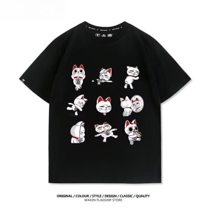 膽大黨 2026親子情侶男女同款 印花短袖T恤