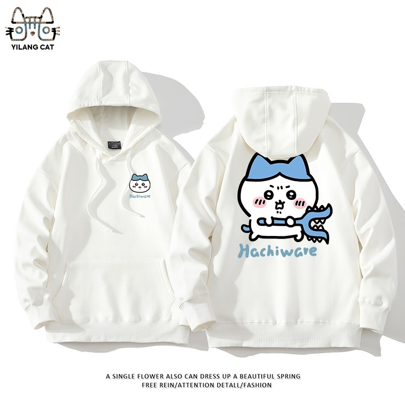 Chiikawa聯名衛衣2025秋冬新款親子情侶裝連帽衛衣