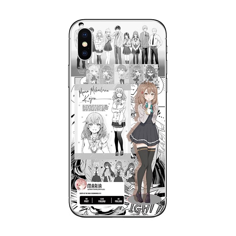 瑪夏 瑪利亞九條手機殼適用蘋果14不時輕聲地以俄語遮羞的鄰座艾莉同學15pro玻璃套opporeno12小米13華爲vivo