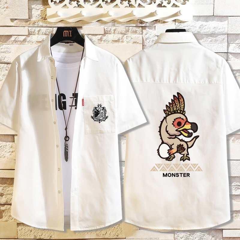 魔物獵人 周邊印花短袖襯衫