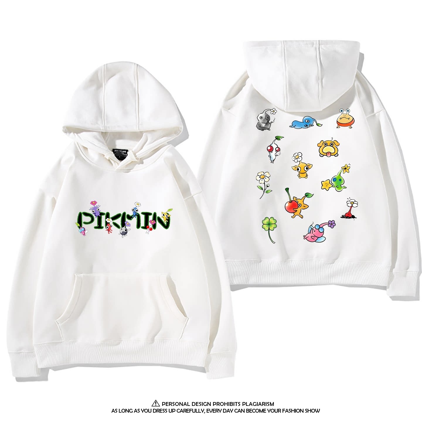 皮克敏PIKMIN4 聯名衛衣新款 親子情侶裝連帽衛衣