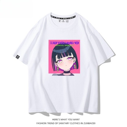 永遠是深夜有多好 2026親子情侶男女同款 印花短袖T恤