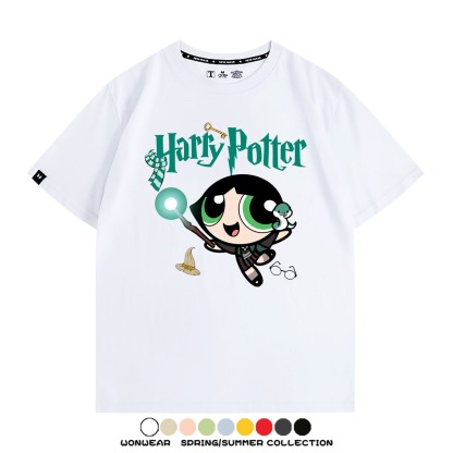飛天小女警 X Harry Potter周邊 印花短袖T恤