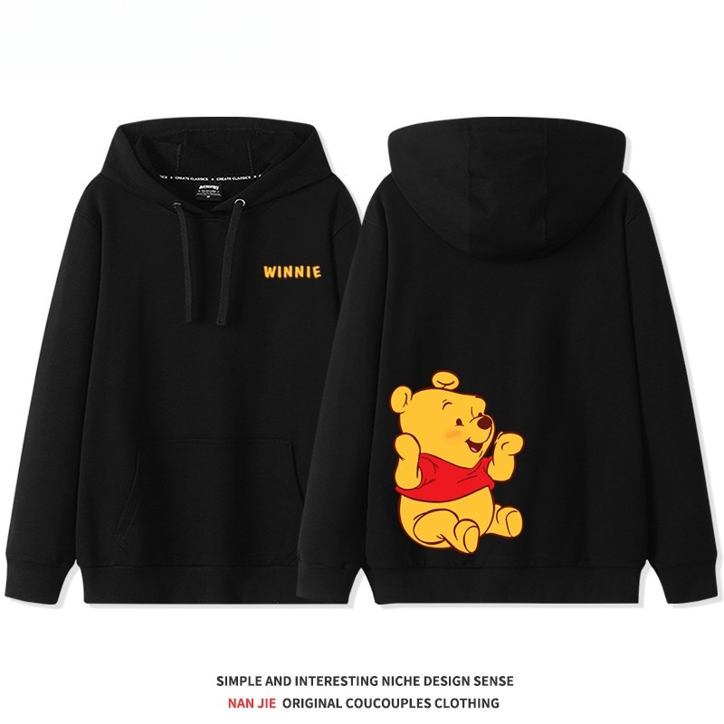 小熊維尼新款 親子情侶男女連帽衛衣