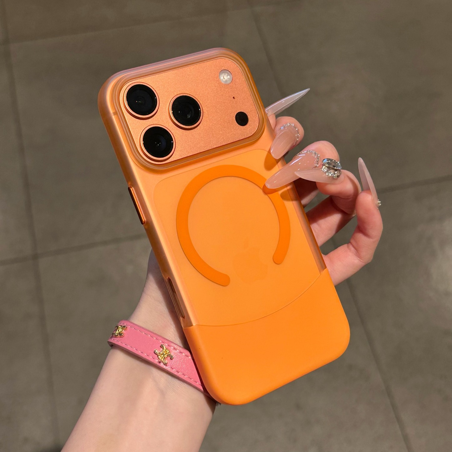 IPhone系列 高級感磨砂膚感上下拼接Magsafe磁吸手機殼