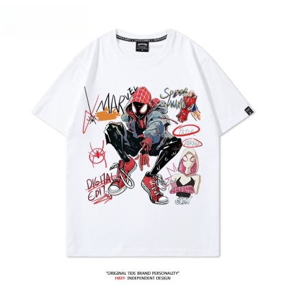 蜘蛛人：穿越新宇宙SpiderMan 印花短袖T恤