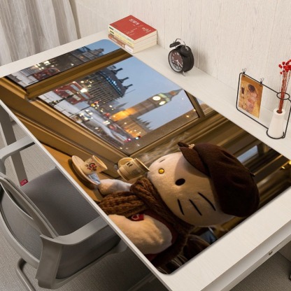 可愛HelloKitty電競超大遊戲加厚防滑鼠標墊