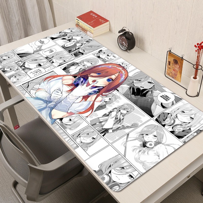 二次元報紙電競超大遊戲加厚防滑鼠標墊