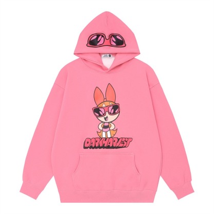 飛天小女警新款 寬鬆百搭 秋冬款 寬鬆連帽T