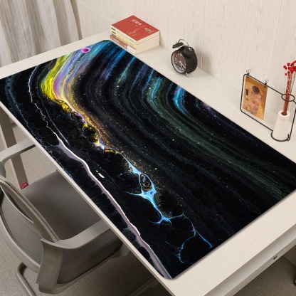 油畫暈染電競超大遊戲加厚防滑鼠標墊