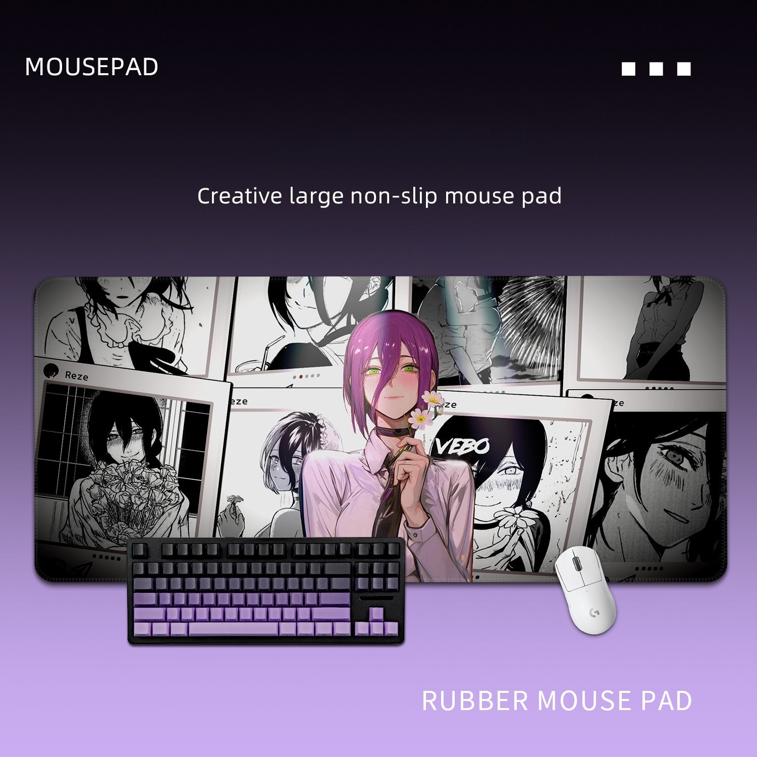 鏈鋸人蕾塞 主題桌墊 布質滑鼠墊