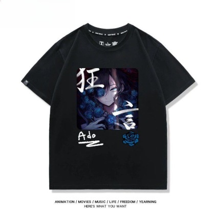 Ado歌手 2026親子情侶男女同款 印花短袖T恤