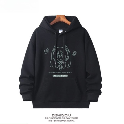 初音未來 聯名衛衣新款 親子情侶裝連帽衛衣