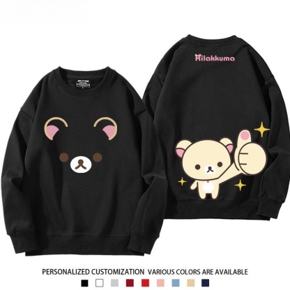 日系拉拉熊 聯名親子情侶裝 圓領長袖