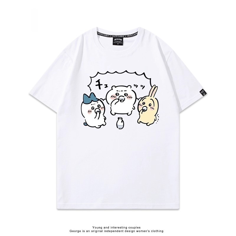 Chiikawa 2025親子情侶男女同款 印花短袖T恤