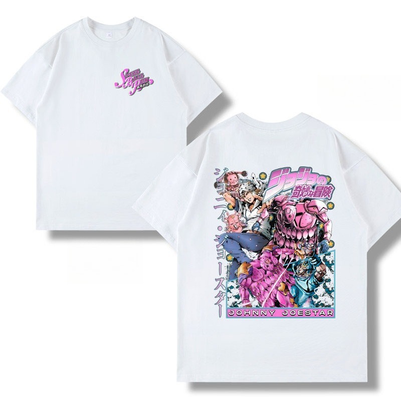 飆馬野郎jojo的奇妙冒險 2026親子情侶男女同款 印花短袖T恤