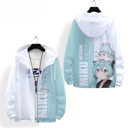 oversize 輕薄透氣漸變防曬衣外套