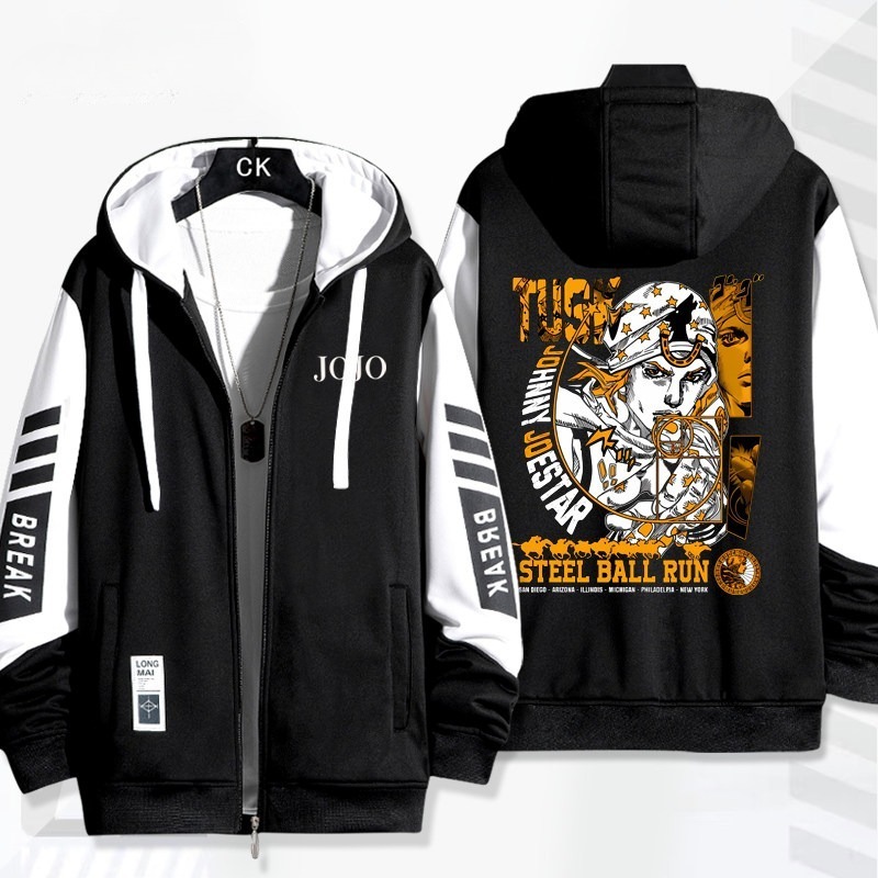 JoJo的奇妙冒險 飆馬野郎 手繪連帽衫 春秋舒適外套