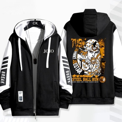 JoJo的奇妙冒險 飆馬野郎 手繪連帽衫 春秋舒適外套