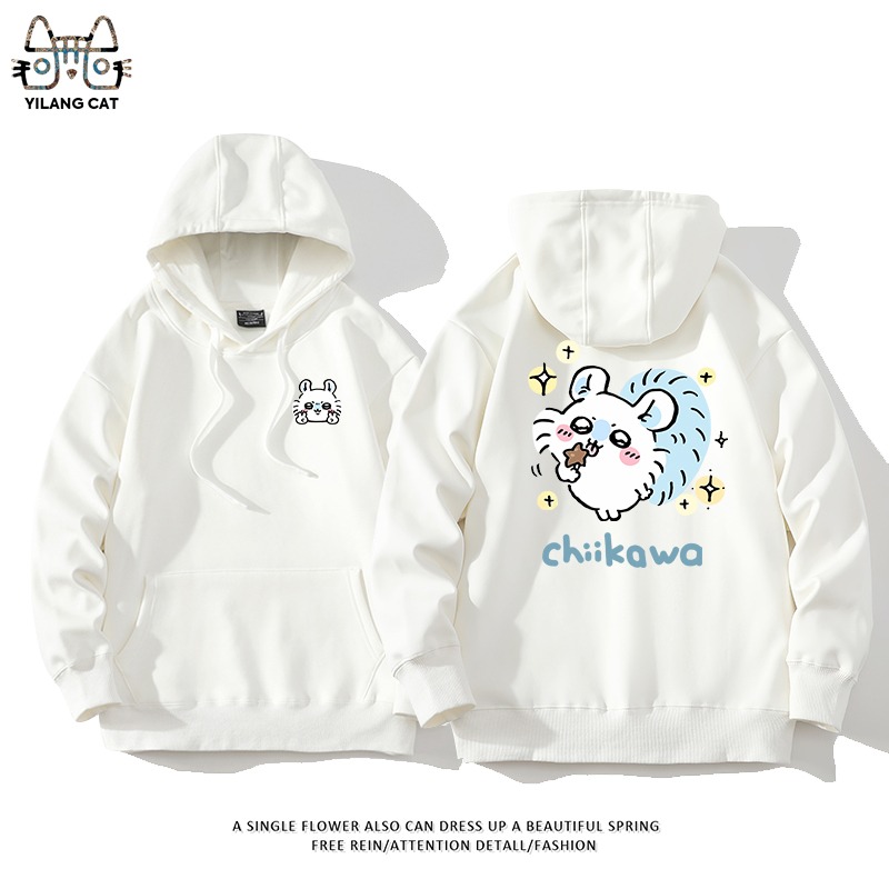 Chiikawa聯名衛衣2025秋冬新款親子情侶裝連帽衛衣