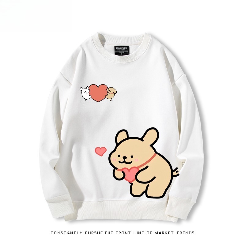 線條小狗 聯名親子情侶裝 圓領長袖