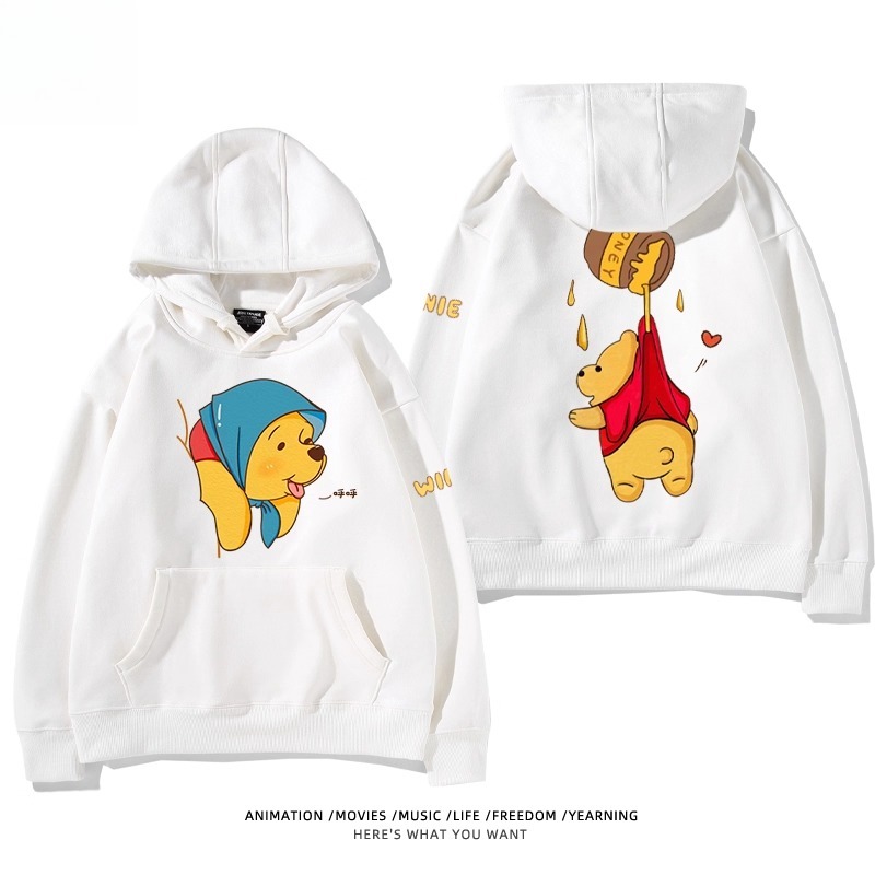 小熊維尼 聯名衛衣2025秋冬新款親子情侶裝連帽衛衣