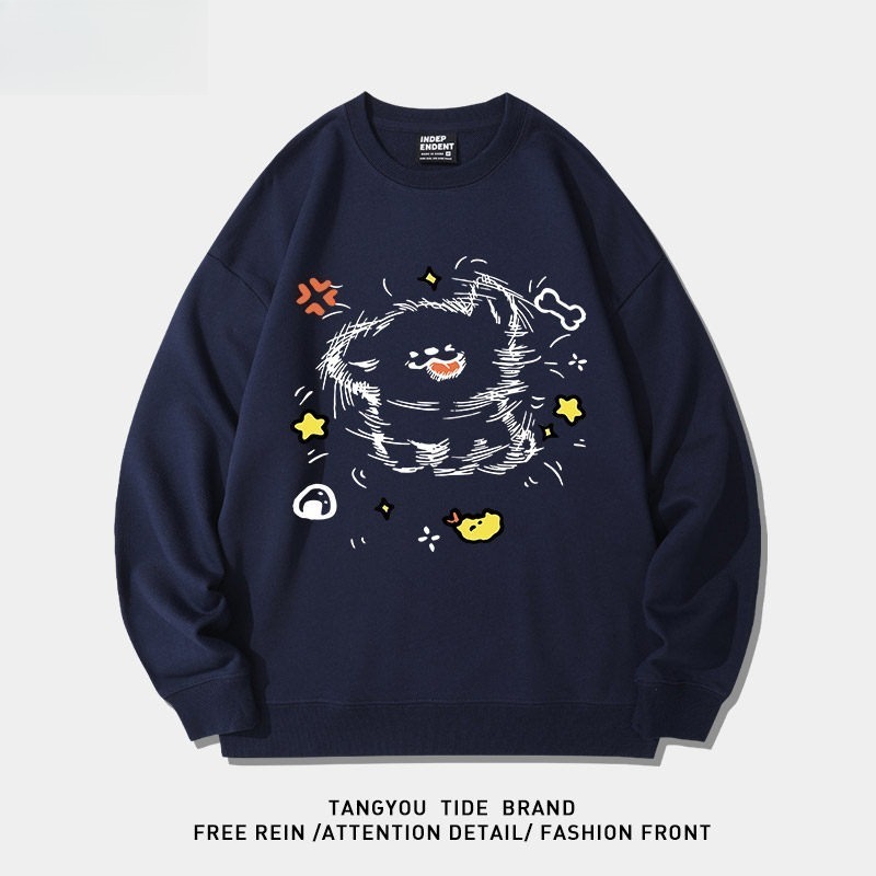 線條小狗 聯名衛衣2026秋冬新款親子情侶裝 圓領長袖/連帽衛衣