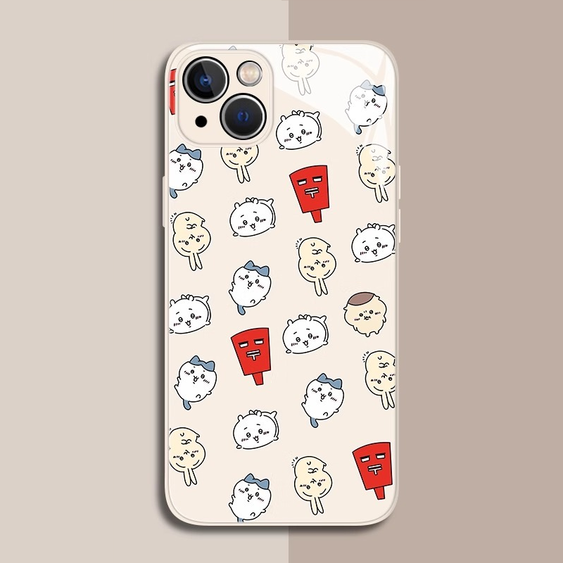 Chiikawa情侶新款高清全包防摔玻璃殼