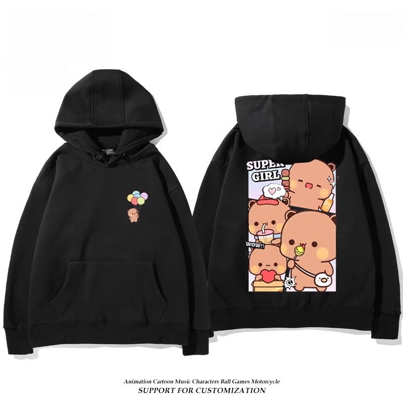 一二布布新款 親子情侶男女連帽衛衣