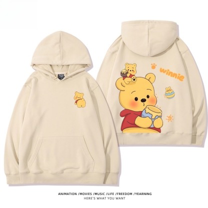 小熊維尼 聯名衛衣2025秋冬新款親子情侶裝連帽衛衣
