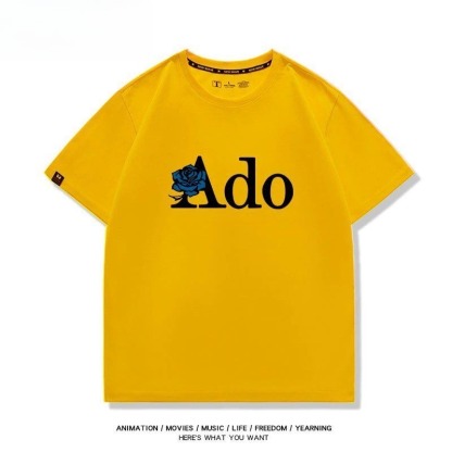 Ado歌手 2026親子情侶男女同款 印花短袖T恤