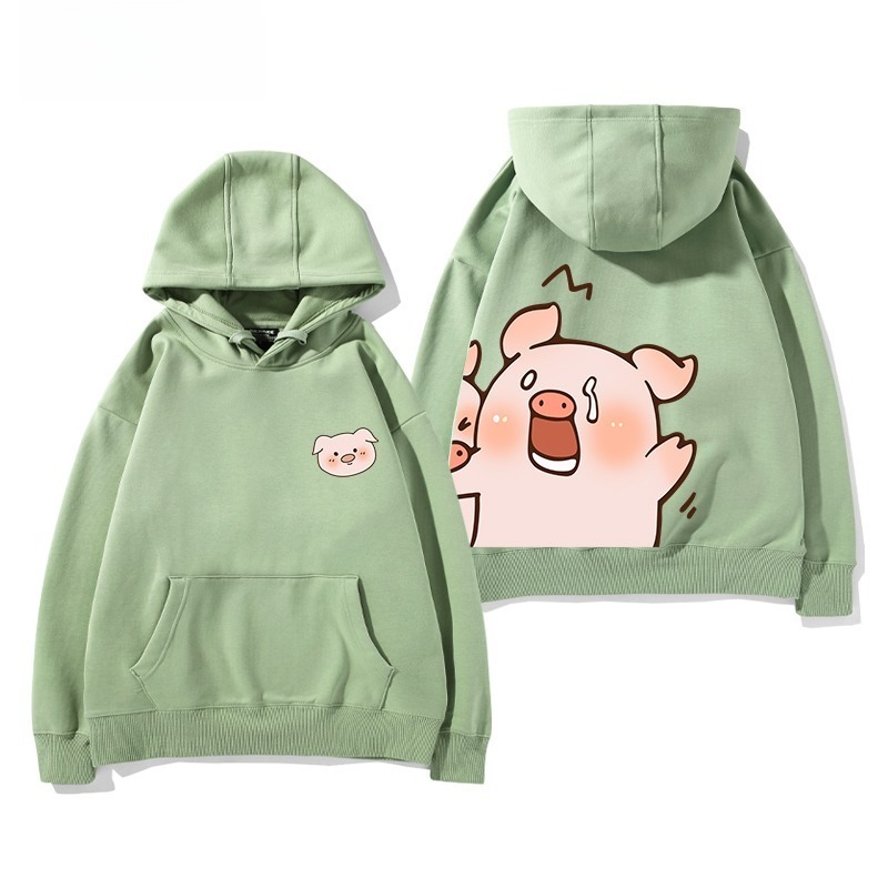 LuLu豬新款 親子情侶男女連帽衛衣