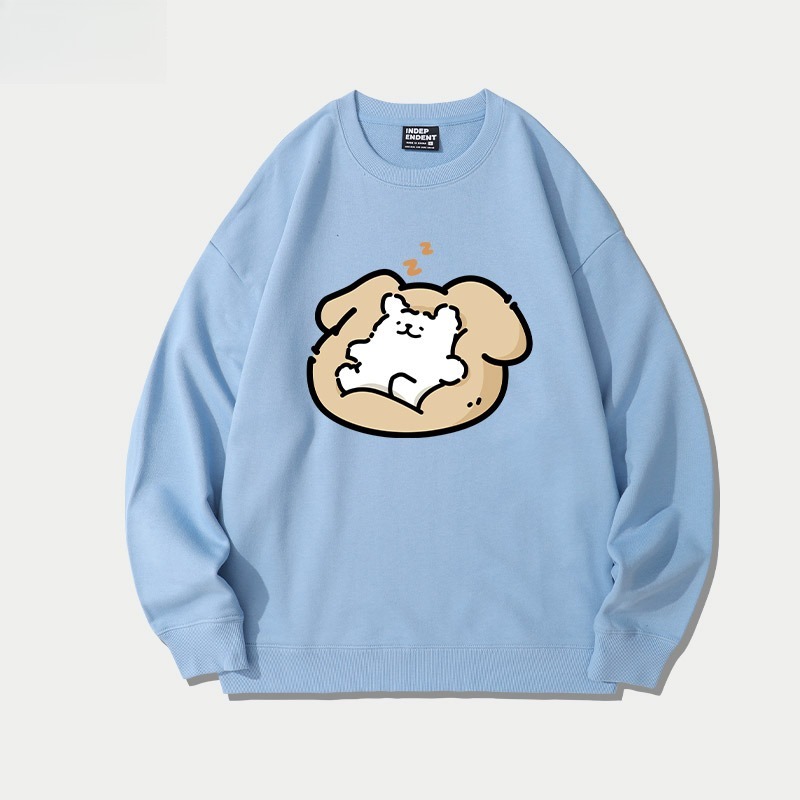 線條小狗 聯名親子情侶裝 圓領長袖