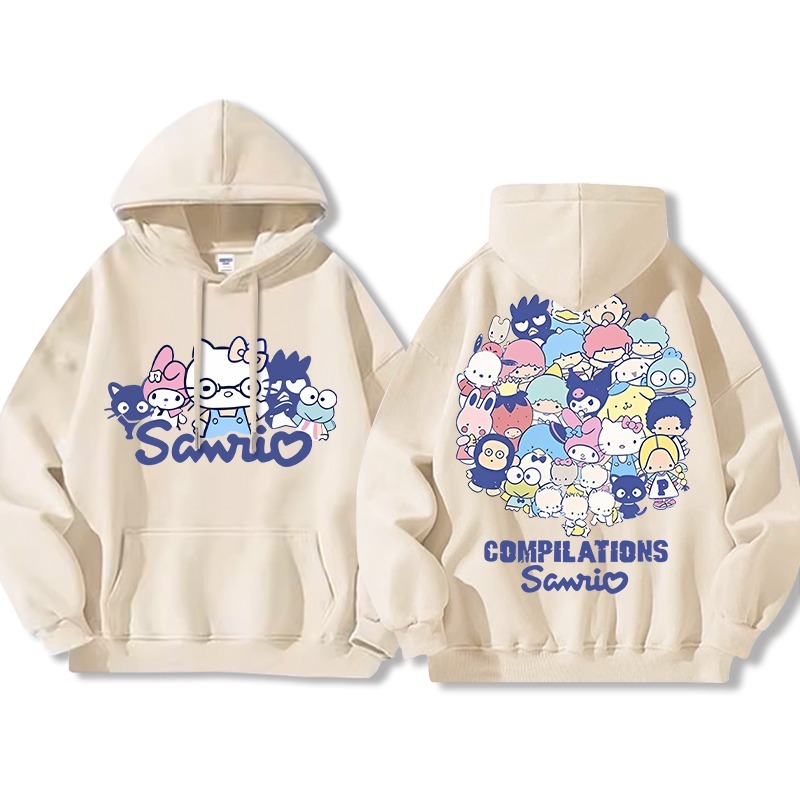 三麗鷗 聯名衛衣2025秋冬新款親子情侶裝連帽衛衣