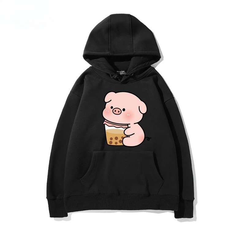 LULU豬 聯名衛衣新款 親子情侶裝連帽衛衣
