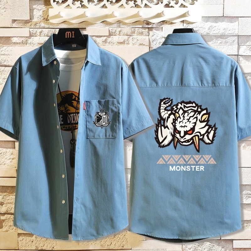 魔物獵人 周邊印花短袖襯衫