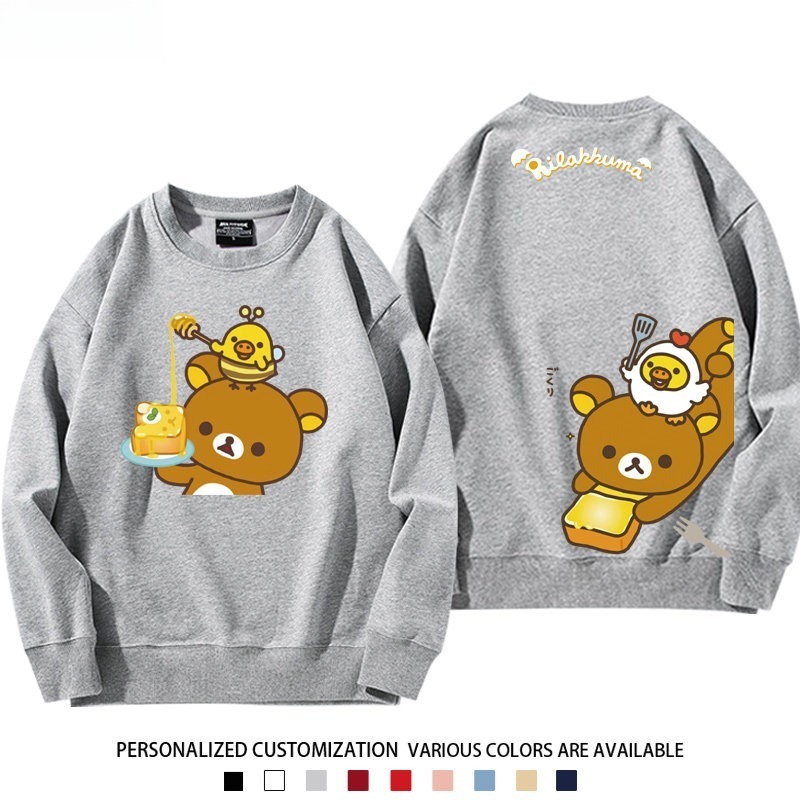 日系拉拉熊 聯名親子情侶裝 圓領長袖