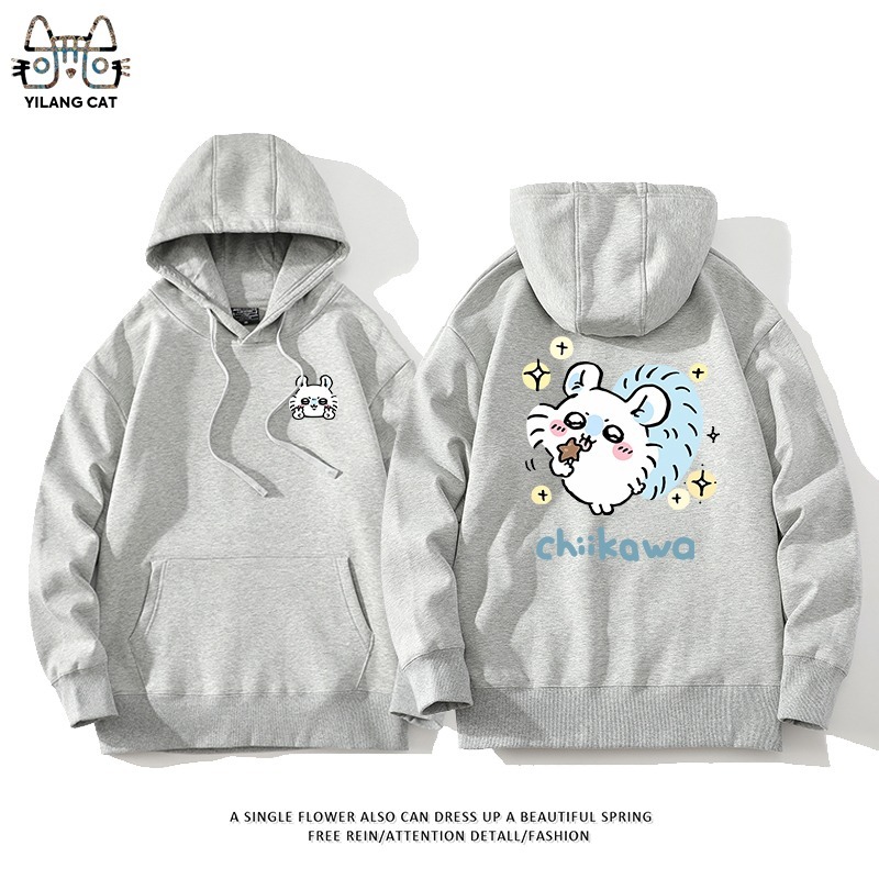 Chiikawa聯名衛衣2025秋冬新款親子情侶裝連帽衛衣