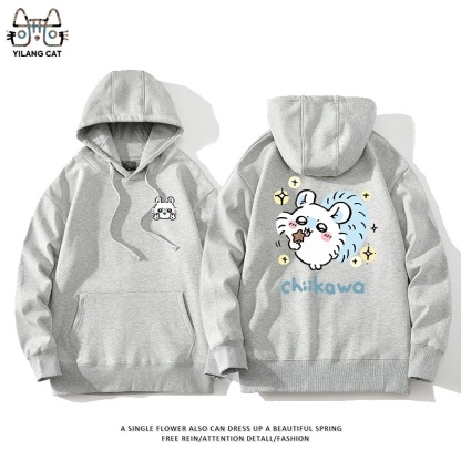 Chiikawa聯名衛衣2025秋冬新款親子情侶裝連帽衛衣