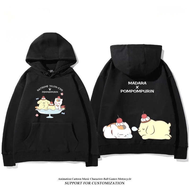 夏目友人帳貓咪老師X三麗鷗新款 親子情侶男女連帽衛衣