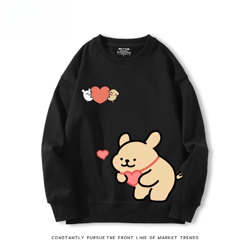 線條小狗 聯名親子情侶裝 圓領長袖