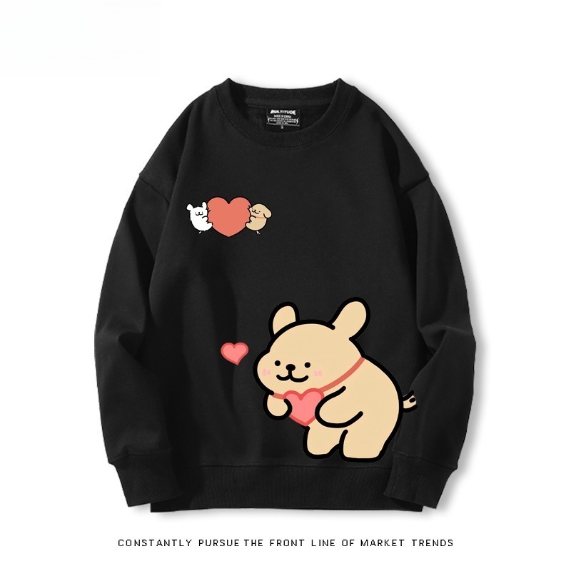 線條小狗 聯名親子情侶裝 圓領長袖