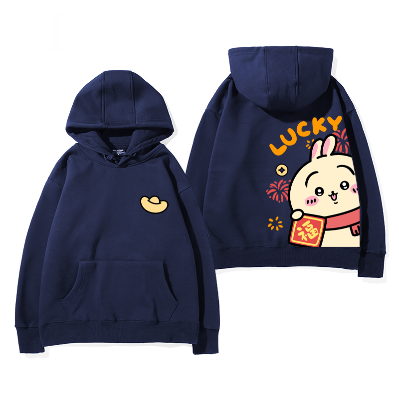 chiikawa 2024秋冬新款親子情侶裝薄絨款連帽衛衣