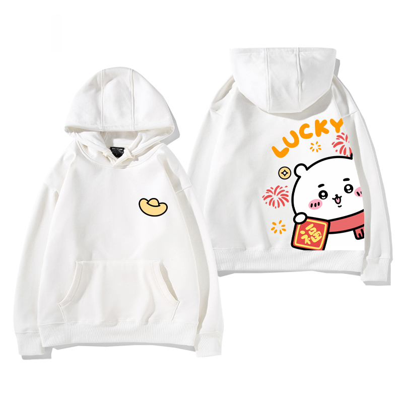 chiikawa 2024秋冬新款親子情侶裝薄絨款連帽衛衣