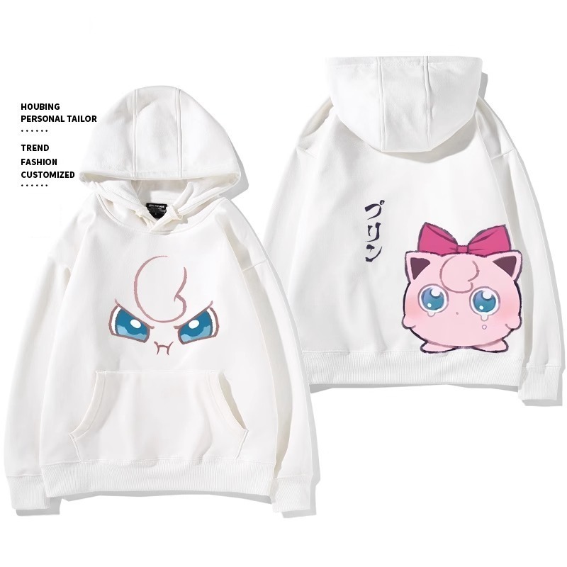 寶可夢 聯名衛衣2024秋冬新款親子情侶裝薄絨款連帽衛衣