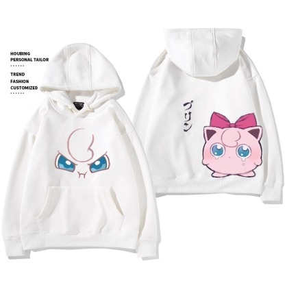 寶可夢 聯名衛衣2024秋冬新款親子情侶裝薄絨款連帽衛衣